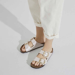 Birkenstock Arizona Big Buckle Birko-Flor Sandals - Narrow - Graceful Pearl White