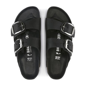 Birkenstock Arizona Big Buckle Oiled Leather Sandals - Narrow - Black