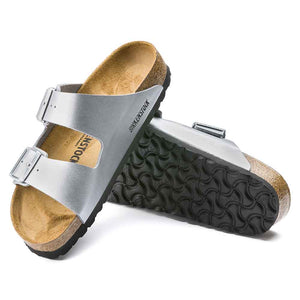 Birkenstock Arizona Birko-Flor Sandals - Narrow - Silver