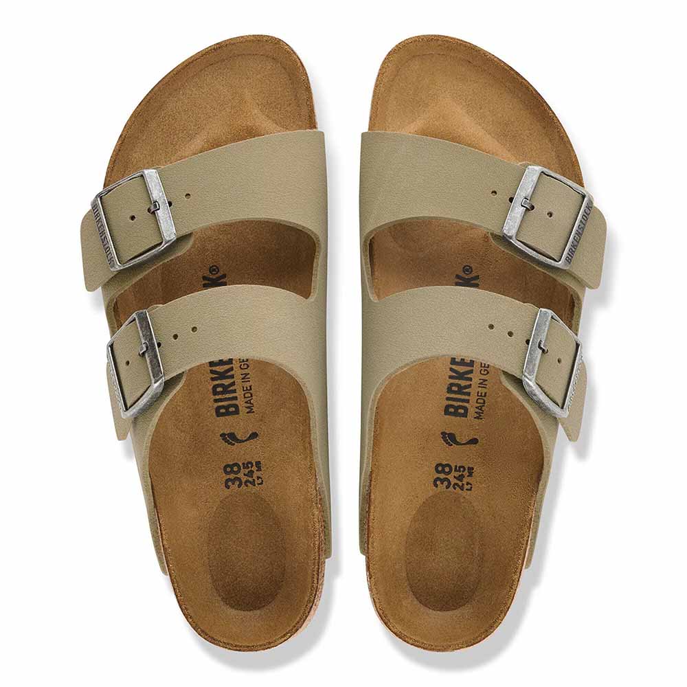 Birkenstock Arizona Birko-Flor Sandals - Regular - Faded Khaki