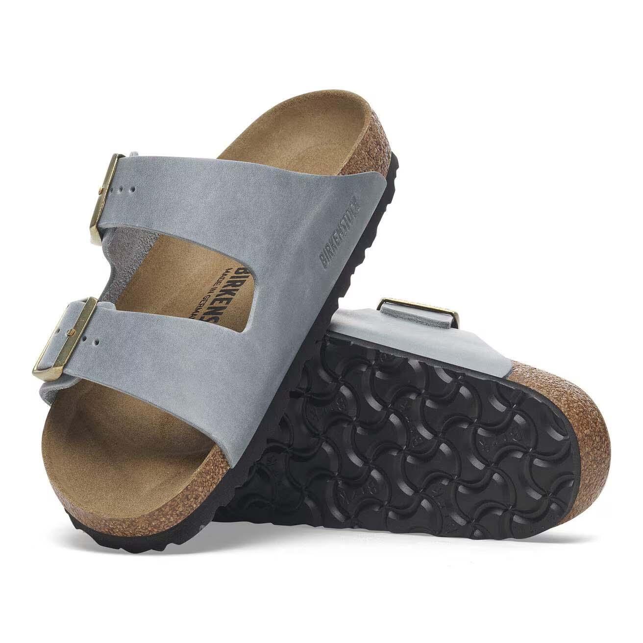 Birkenstock Arizona Oiled Leather Sandals - Regular - Basalt Grey