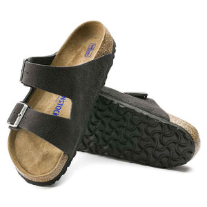 Birkenstock Arizona Suede Leather Soft Footbed Sandals - Regular - Velvet Gray