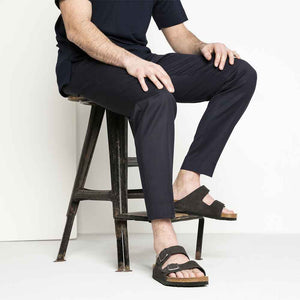 Birkenstock Arizona Suede Leather Soft Footbed Sandals - Regular - Velvet Gray