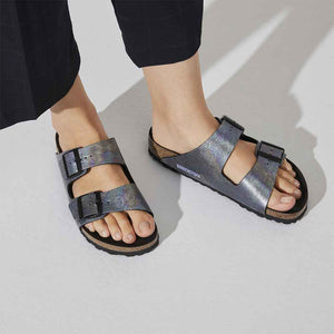 Birkenstock Arizona Vegan Sandals - Narrow - Black Iridescent