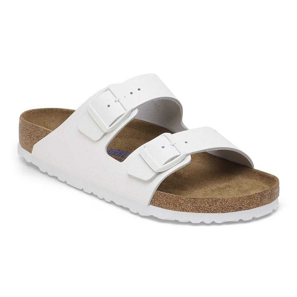 Birkenstock Arizona Leather Soft Footbed Sandals - Narrow - White