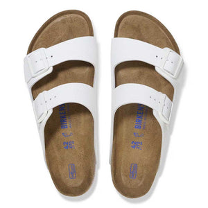 Birkenstock Arizona Leather Soft Footbed Sandals - Narrow - White