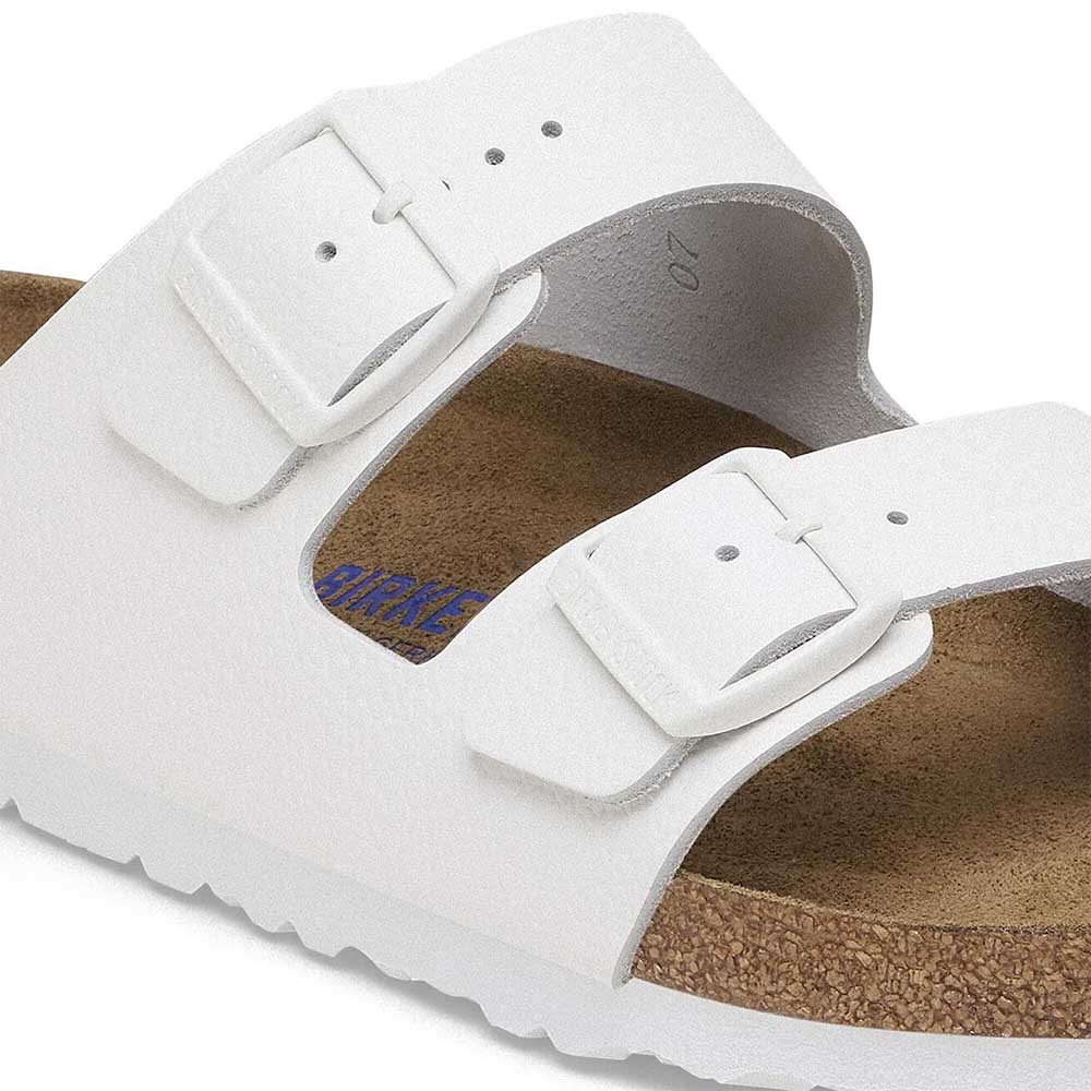 Birkenstock Arizona Leather Soft Footbed Sandals - Narrow - White