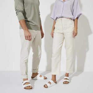 Birkenstock Arizona Leather Soft Footbed Sandals - Narrow - White