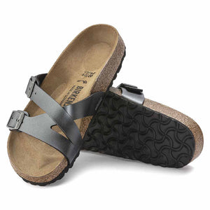 Birkenstock Yao Birko-Flor Sandals - Narrow - Metallic Black