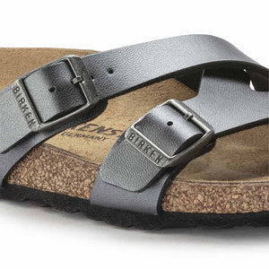 Birkenstock Yao Birko-Flor Sandals - Narrow - Metallic Black