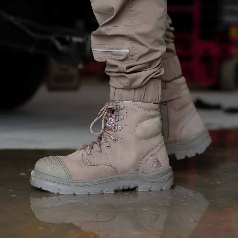 Steel Blue Argyle Zip Scuff Cap 312652 Work Boots - Granite