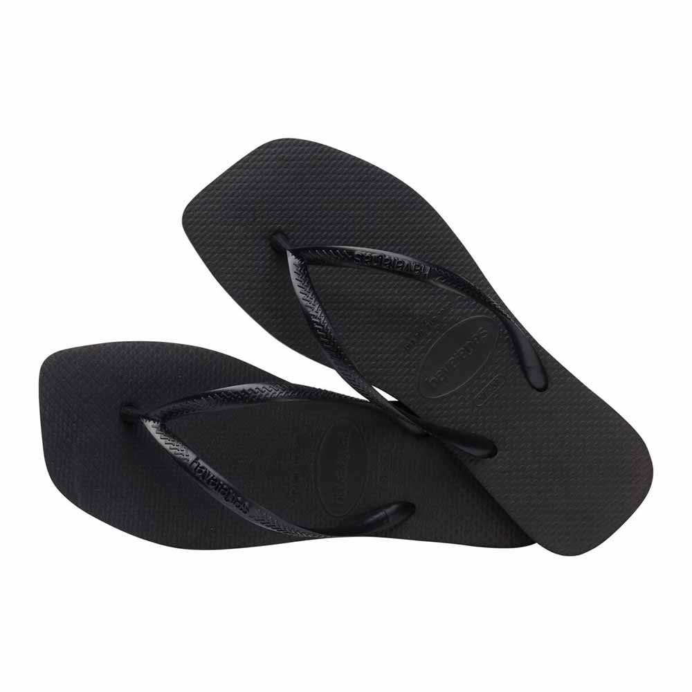 Havaianas Slim Square Toe Thongs - Black