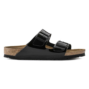 Birkenstock Arizona Birko-Flor Patent Sandals - Regular - Black - The Next Pair