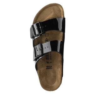 Birkenstock Arizona Birko-Flor Patent Sandals - Regular - Black - The Next Pair