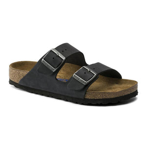 Birkenstock Arizona Oiled Nubuck Leather Soft Footbed Sandals - Regular - The Next Pair