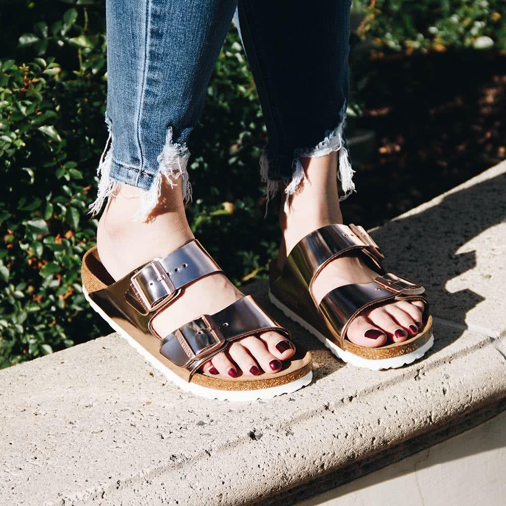 Birkenstock Arizona Soft Footbed Natural Leather Sandals - Regular - The Next Pair