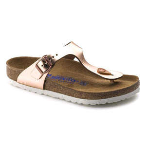 Birkenstock Gizeh Soft Footbed Natural Leather Sandals - Regular - The Next Pair