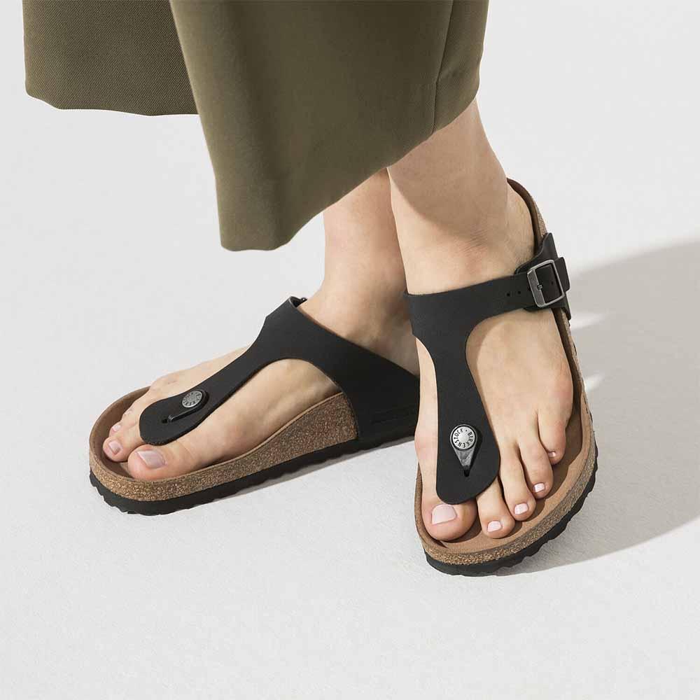 Birkenstock Gizeh Vegan Sandals - Regular- Black - The Next Pair