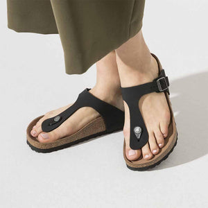 Birkenstock Gizeh Vegan Sandals - Regular- Black - The Next Pair