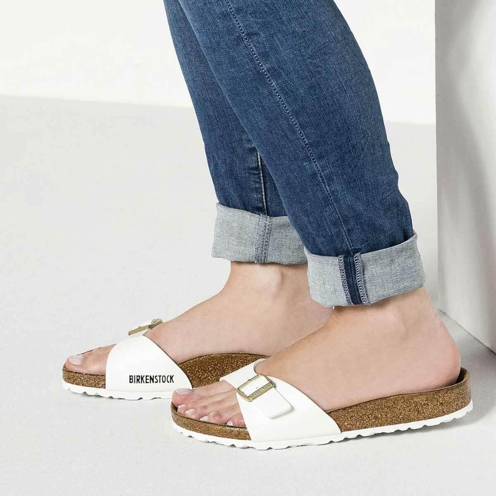 Birkenstock Madrid Birko-Flor Patent Sandals - Narrow - The Next Pair