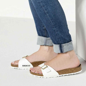 Birkenstock Madrid Birko-Flor Patent Sandals - Narrow - The Next Pair