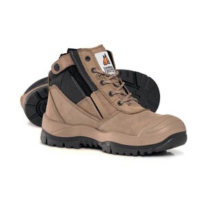 Mongrel Zipsider Scuff Cap Safety Steel Toe Work Boots - The Next Pair