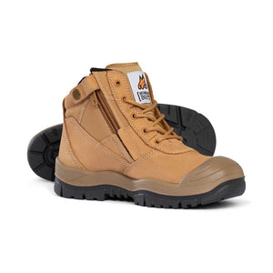 Mongrel Zipsider Scuff Cap Safety Steel Toe Work Boots - The Next Pair