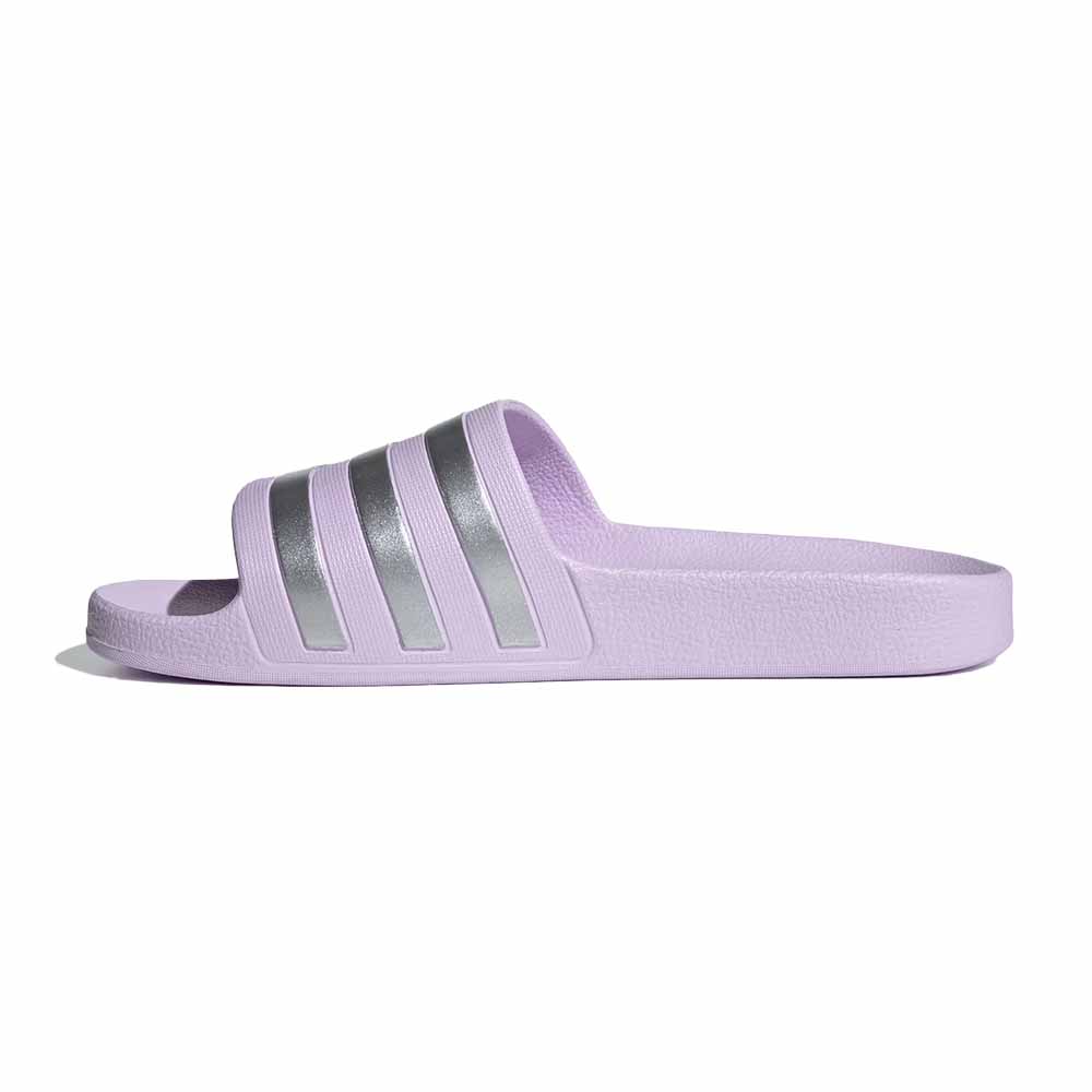 Adidas Adilette Aqua Slides - Lavender/Matte Silver