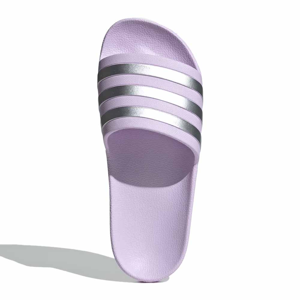 Adidas Adilette Aqua Slides - Lavender/Matte Silver