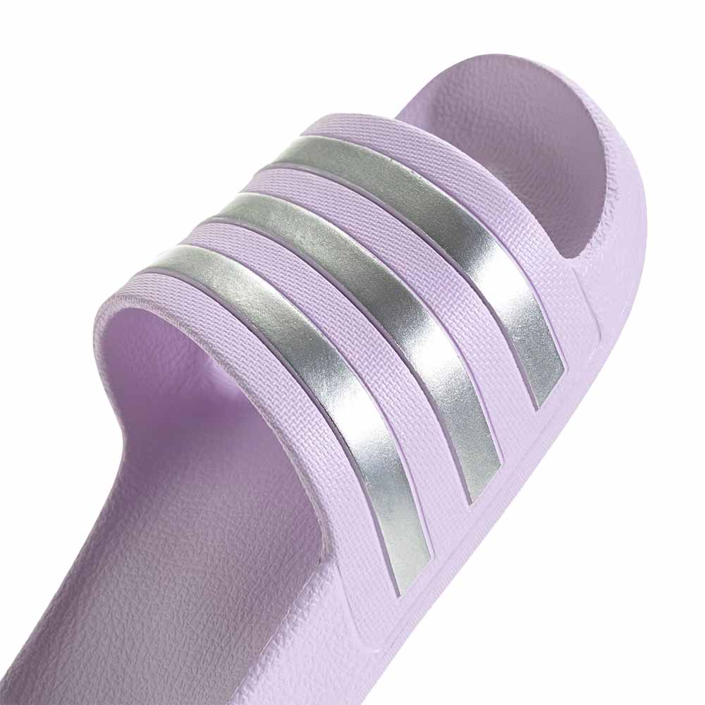 Adidas Adilette Aqua Slides - Lavender/Matte Silver