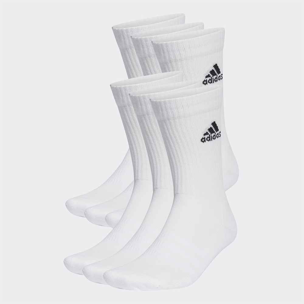 Adidas Cushioned Crew Socks 6 Pack - White/Black