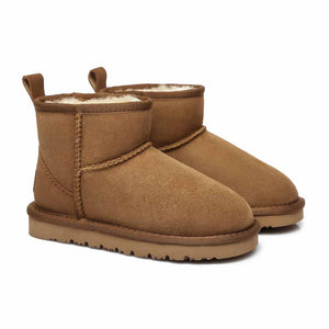 Australian Shepherd UGG Kids Mini Classic Boots  - Chestnut