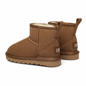 Australian Shepherd UGG Kids Mini Classic Boots  - Chestnut