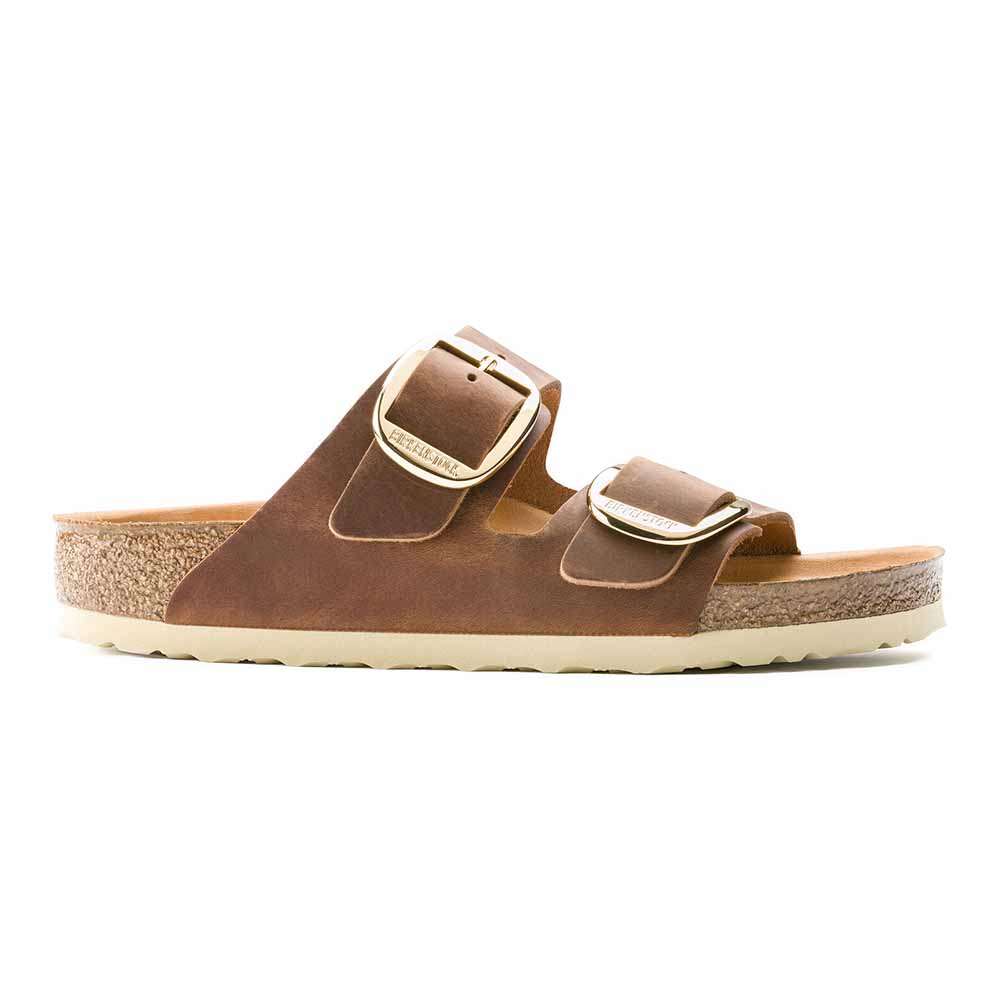Birkenstock Arizona Big Buckle Oiled Leather Sandals - Regular - Cognac