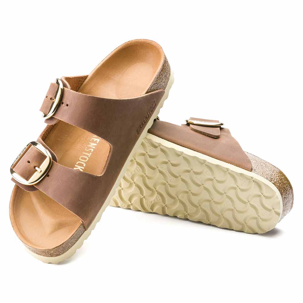 Birkenstock Arizona Big Buckle Oiled Leather Sandals - Regular - Cognac
