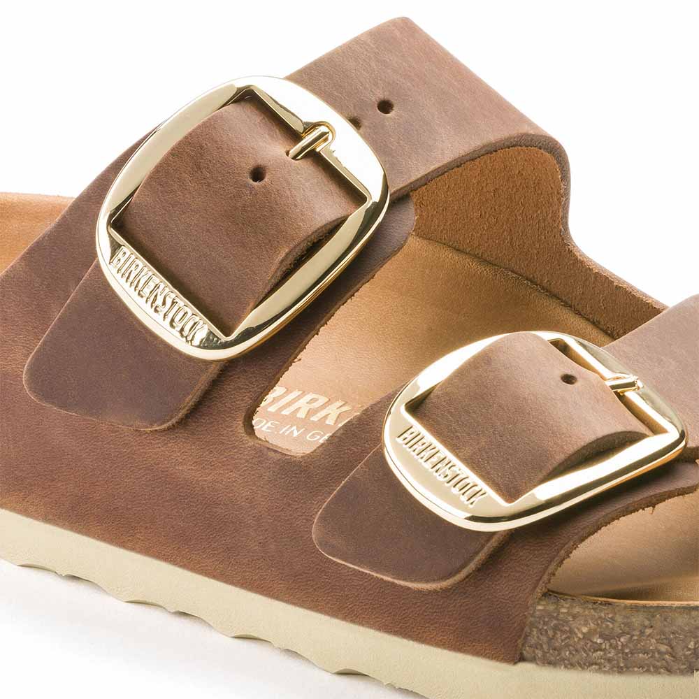 Birkenstock Arizona Big Buckle Oiled Leather Sandals - Regular - Cognac