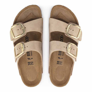 Birkenstock Arizona Big Buckle Nubuck Leather Sandals - Regular - Sandcastle