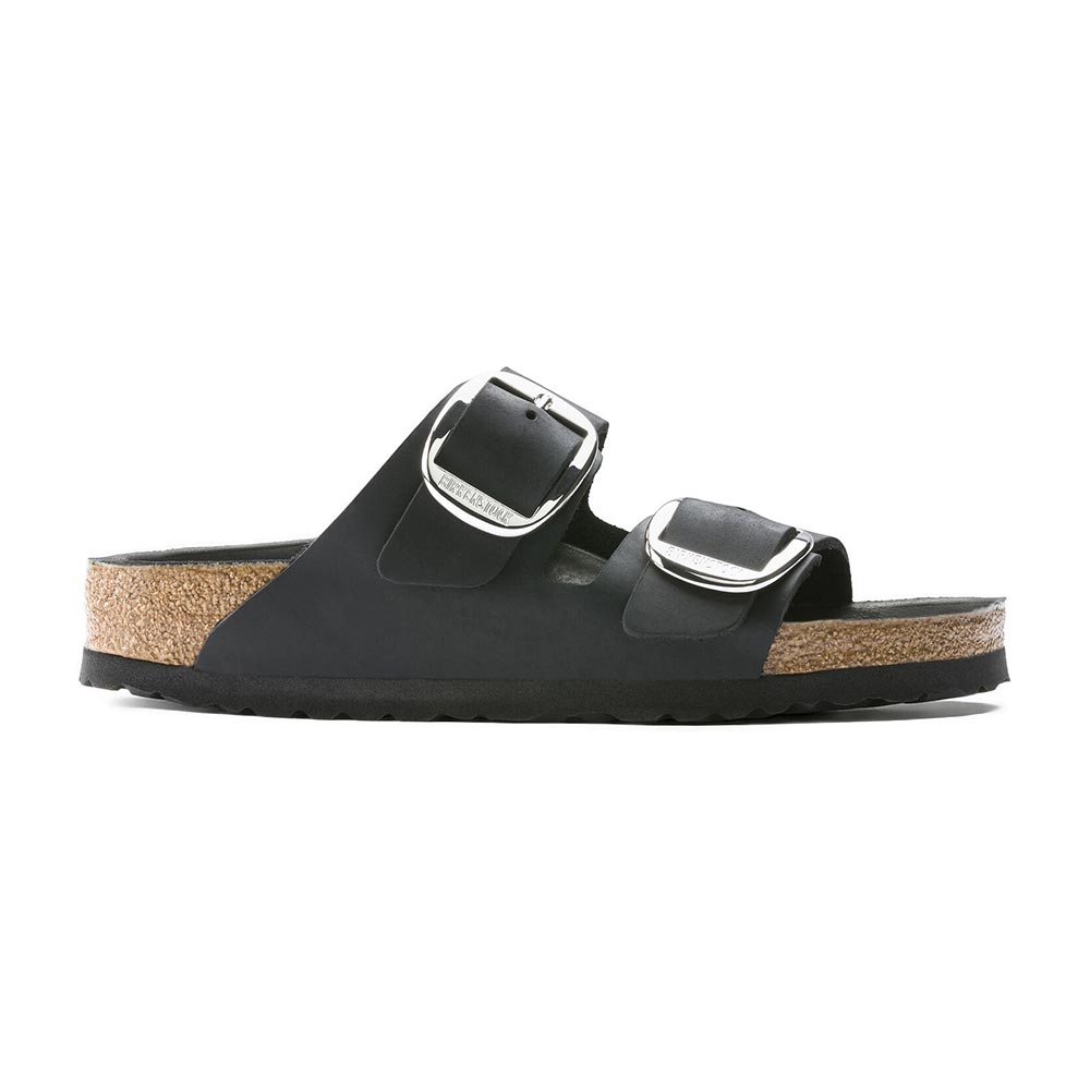 Birkenstock Arizona Big Buckle Oiled Leather Sandals - Narrow - Black