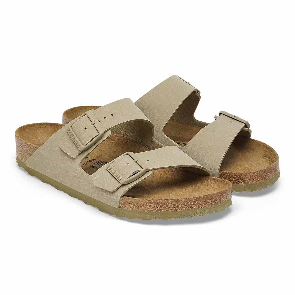 Birkenstock Arizona Birko-Flor Sandals - Regular - Faded Khaki