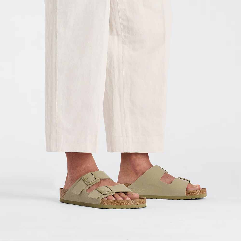 Birkenstock Arizona Birko-Flor Sandals - Regular - Faded Khaki