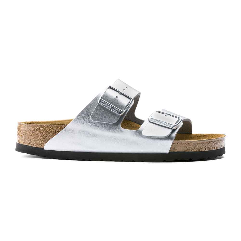 Birkenstock Arizona Birko-Flor Sandals - Regular - Silver