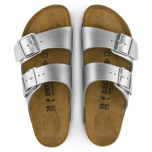 Birkenstock Arizona Birko-Flor Sandals - Regular - Silver