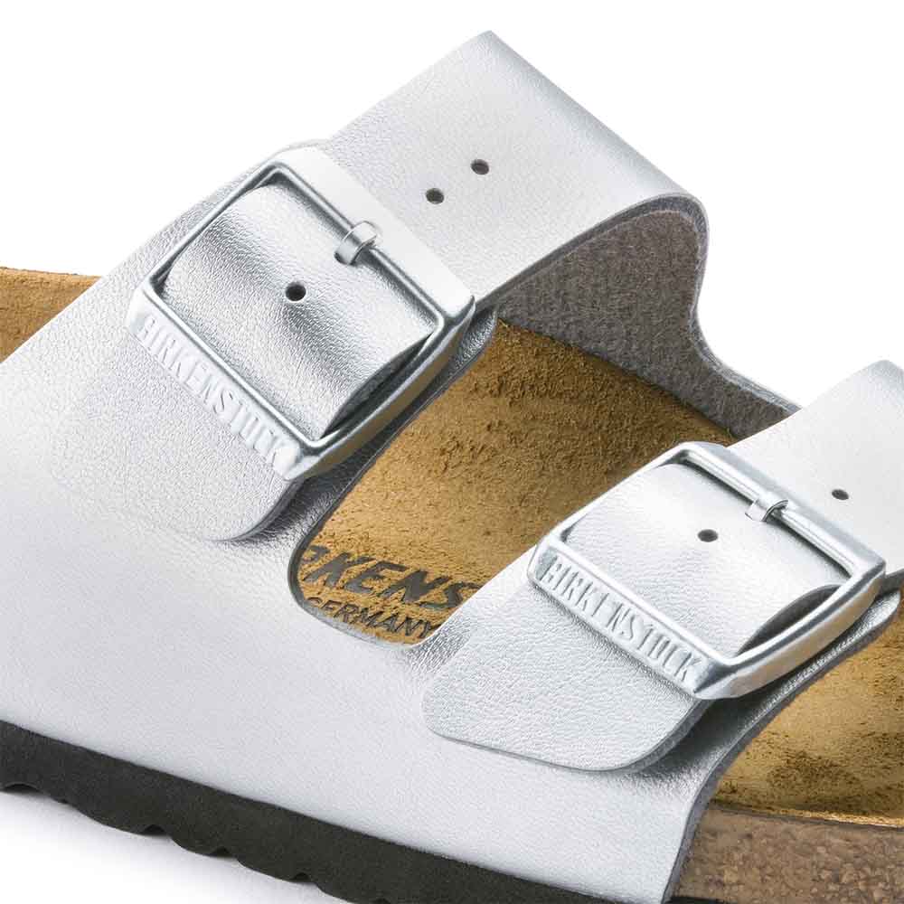 Birkenstock Arizona Birko-Flor Sandals - Regular - Silver
