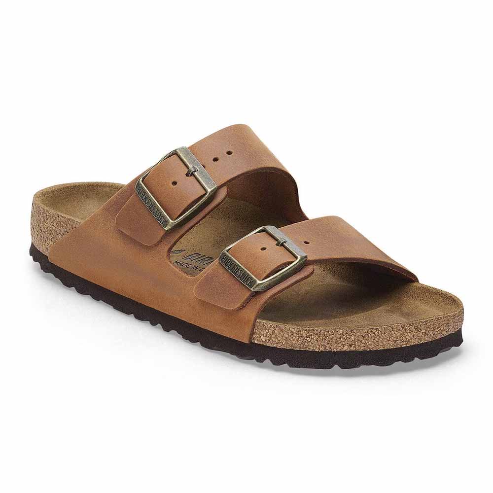 Birkenstock Arizona Oiled Leather Sandals - Regular - Cognac