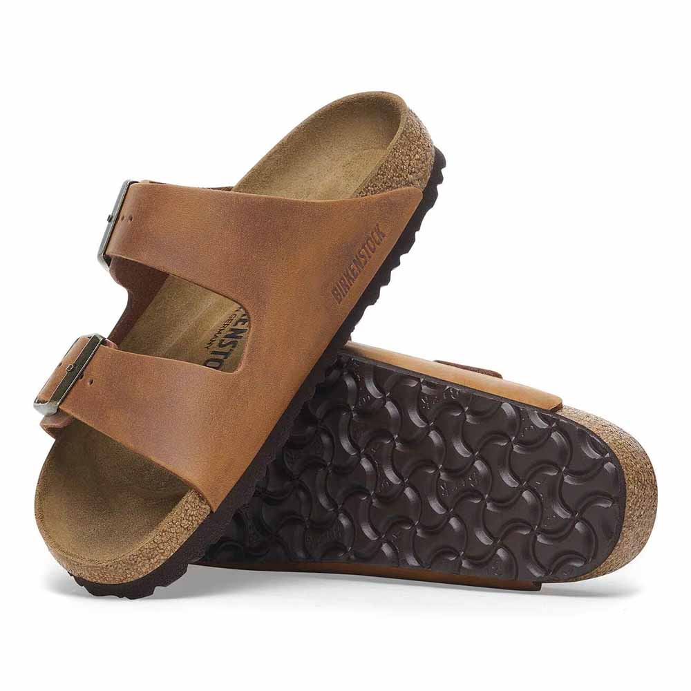 Birkenstock Arizona Oiled Leather Sandals - Regular - Cognac
