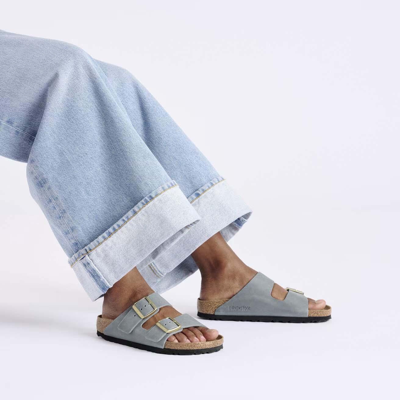 Birkenstock Arizona Oiled Leather Sandals - Regular - Basalt Grey