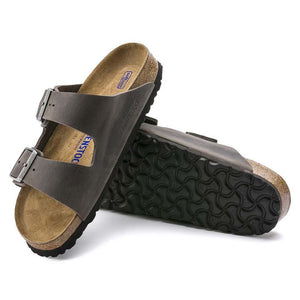 Birkenstock Arizona Soft Footbed Oiled Leather Sandals - Regular - Iron