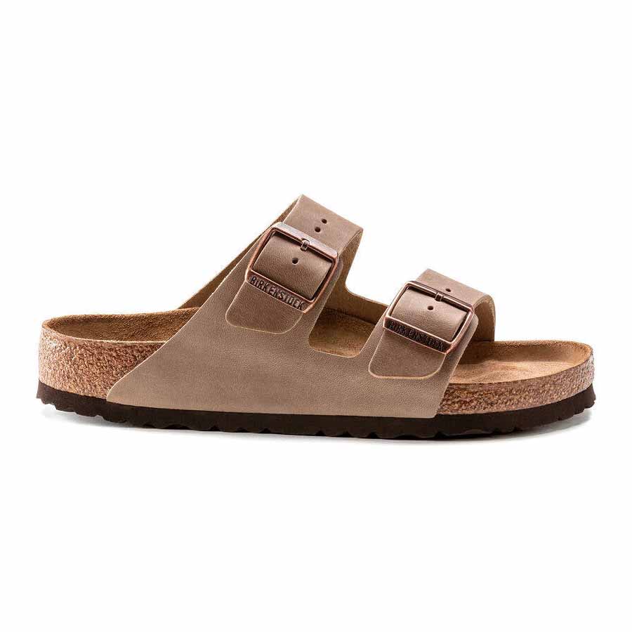 Birkenstock Arizona Soft Footbed Oiled Leather Sandals - Narrow - Tabacco Brown