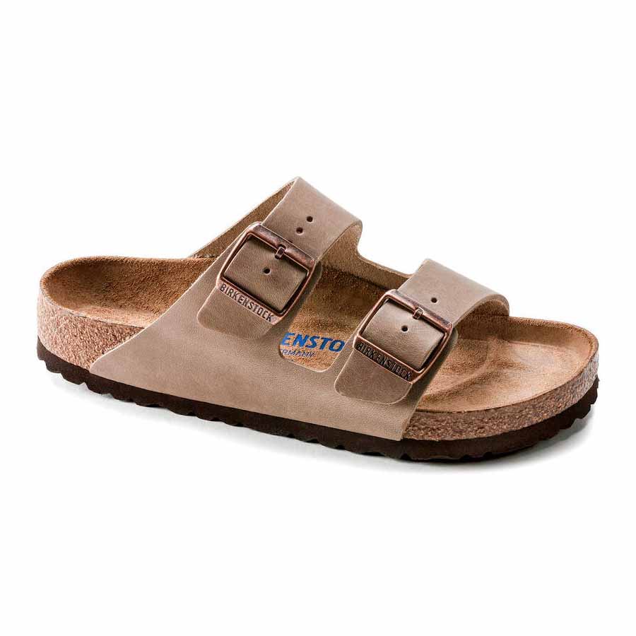 Birkenstock Arizona Soft Footbed Oiled Leather Sandals - Regular - Tobacco Brown