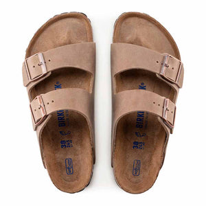 Birkenstock Arizona Soft Footbed Oiled Leather Sandals - Narrow - Tabacco Brown